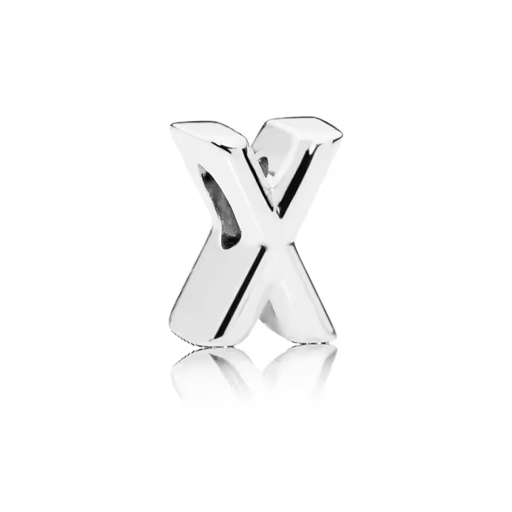 Charm Pandora Mujer Plata Letra X - Plata de Primera Ley 925ML - 1