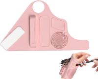 Paleta de mezcla de maquillaje de silicona con correa para la muñeca y compartimento para guardar brochas de maquillaje, paleta portátil y organizador de pinzas para el cabello. - details 2