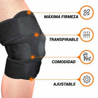 Niucom rodillera deportiva de neopreno con cierre de velcro ajustable protección de rodilla, rótula y menisco - details 1