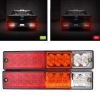 Luz De Freno Trasera Para Coche Camión Remolque 20 LED Indicador De Giro Retrovisor Luz De Parada Revestimiento Premium PC ABS Voltaje 12V - details 8
