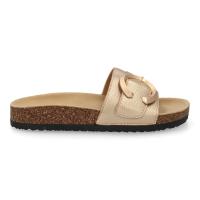 PuntoSalao Sandalias planas cómodas bio en pala para mujer color champan VR5-1757 - details 1