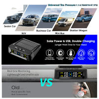 Alarma De Presión De Neumáticos Para Coche Con Pantalla Digital Colorida Y 4 Sensores Externos Impermeables Sistema De Monitoreo De Presión De Neumáticos Solar TPMS - details 8