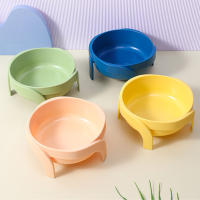 Cuenco De Alimentos Para Gatos Y Perros Alto Con Protector De Cuello Universal Antideslizante Material Plástico Forma Redondeada - details 0