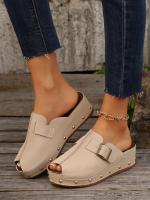 SP Zapatillas de Suela Gruesa para Mujer, novedad de Verano 2025, zapatillas de Suela Gruesa con punta Cerrada de gran tamaño y cinturón de cinturón decorativo. - details 25