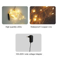 Luces De Cascada LED 600 Individuales Para Decoración De Habitación Y Navidad Luz De Fairy De Enchufe Adorno De Cortina De Navidad Luz De Ambiente Para Dormitorio - details 6
