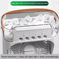 Ventilador Portátil De Enfriamiento Con Luz LED Y Humidificador Tres En Uno Timer De 1 a 3 Horas Para El Hogar 5 Agujeros - details 3