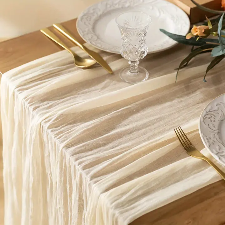 Bohemian Elegance Striped Table Runner Decorativo Versátil Y Duradero Para Fiestas Y Celebraciones En Casa 100% Poliéster - 1