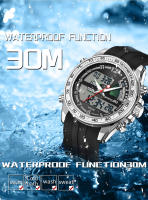 Reloj De Pulsera Deportivo SANDA Para Hombres Con Pantalla Dual Luminosa Resistente Al Agua Acero Inoxidable LED Cronógrafo - details 15