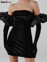 Vestido De Veludo Sin Espalda Para Mujer Con Guantes Nublados Bodycon Elástico Romántico Francesa Para Fiesta De Cumpleaños Vacaciones Streetwear - details 32