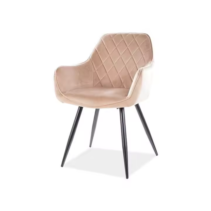Pack de 2 Sillas de Terciopelo Línea Velvet Color Beige - Elegancia y Comodidad para tu Hogar 120*80*90 - 1