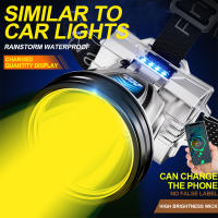 Linterna Frontal LED Recargable Super Brillante 1200mAh Alta Potencia Headlamp Para Pesca Y Camping Luz De Cara Con 3 Modos - details 11