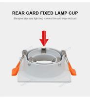 Spotlight LED MR16 Anti-estrujón Fixture De Aleación De Aluminio En Forma Redonda Y Cuadrada GU10 Para Iluminación Integrada - details 5