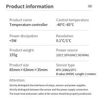 Termostato Digital Para Incubador Controlador De Temperatura Calentamiento Enfriamiento Refrigeración Descongelación Relé Sensor - details 18