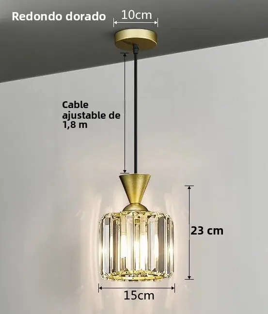 Lámpara Colgante De Cristal Moderno Nórdico En Oro Iluminación Pendente Para Dormitorio Sala De Estar Restaurante Tienda Bar Decoración - 1