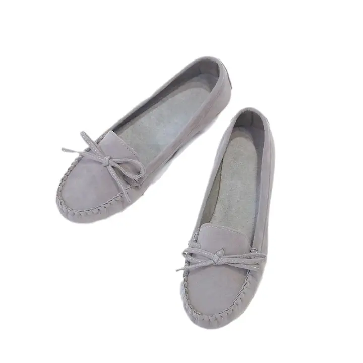 Zapatos De Mujer Casual SUEDE Slip on Loafers Ballet Flats Zapatos Mujer Para Mamá Antideslizantes Transversal Para Otoño - 1