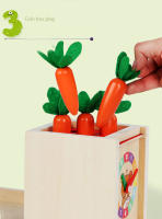 Juguete Montessori De Madera 6-en-1 Kit De Juego Con Caja De Objetos Permanentes Caja De Monedas Juego De Arado De Zanahoria Y Sorteo De Formas - details 4