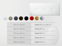 Duérmete Online Cabecero Firenze Polipiel Acolchado - Gris  - Altura 60cm  - Alta Gama - details 1