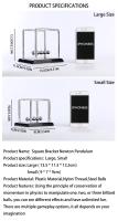 Juguete De Escritorio Newton's Cradle Balanza De Bolas De Acero Regalo Pendulo De Gravedad Para Decoración De Oficina Y Hogar Suministros Educativos De Física Metal - details 0