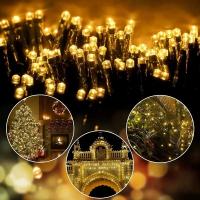 Garland De Luces De Hada Solar 100/200 LEDs 8 Modos Lámpara De Jardín Al Aire Libre Para Navidad Boda Fiesta Decoración - details 2