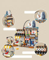 Modelo De Casa De Compras Japonesa LOZ-1231 Tienda Acuática Y De Licor Para Niños Bloques De Construcción Pequeños Compatible Con Lego ABS Sin Baterías - details 4