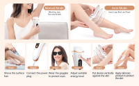 Dispositivo IPL De Peluquería Laser 999900 Pulso De Luz 9 Niveles Para Eliminación De Vello Corporal Piel Suave Para Hombres Y Mujeres Uso Doméstico - details 5