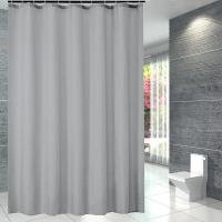 Cortina De Ducha Impermeable PEVA Ecológica Con Gancho Estilo Moderno Sólida Transparente Para Baño Decoración De Hogar - details 0