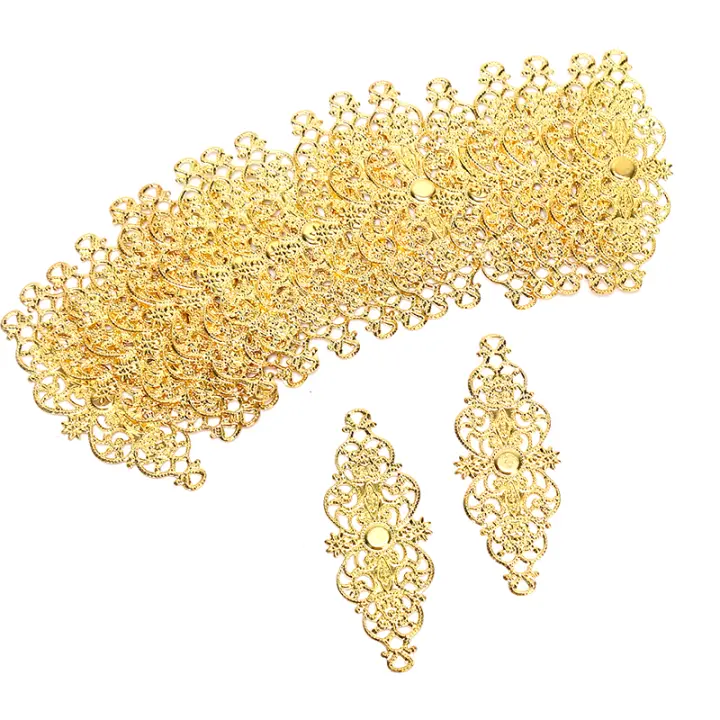 20/200Pcs Conector De Flor Filigrana Para Manualidades DIY Encantos De Joyería Acrílico Transparente Bails De Joyería - 1