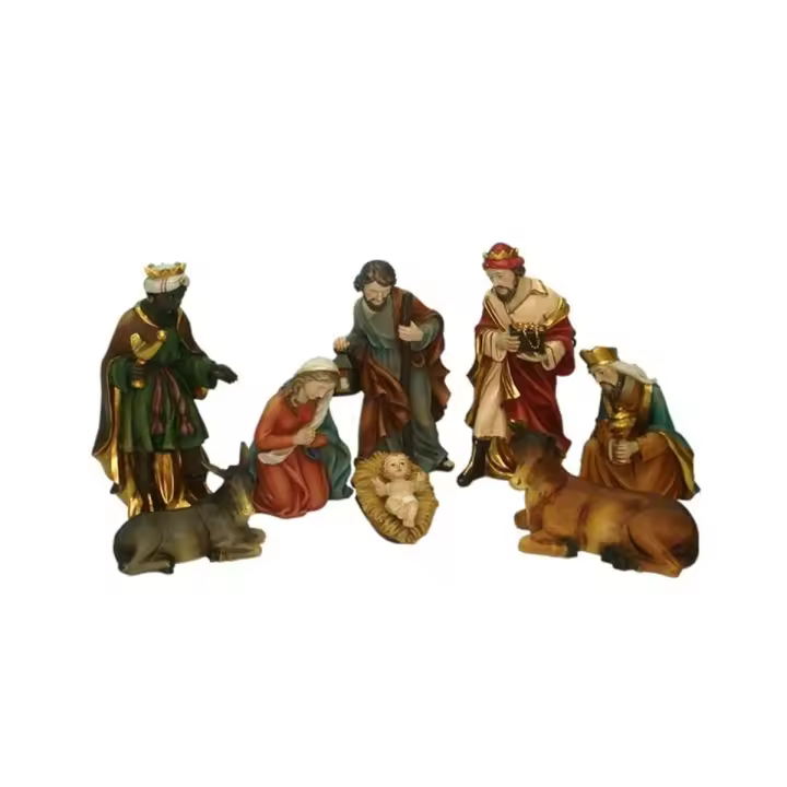 Misterio Nacimiento Sagrada Familia 8 Piezas 15 Cm Resina - 1