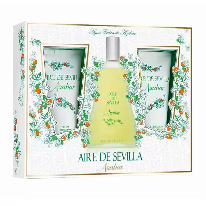 Aire de Sevilla AZAHAR Coffret 150ml EDT+ 150ml Gel Duche + 150ml Creme Corporal - Mujer【ROUA】 - 1