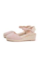 Lyla Wang Sandalias doradas con cuña de esparto: estilo veraniego con correa ajustable, comodidad y elegancia para cada ocasión - details 4