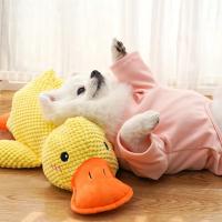 Juguete De Peluche Para Perro Tamaño 3 Compañero De Sueño Pato Resistente a Mordidas Alivio Del Estrés Masticar Dientes Sonido Relajante Para Mascotas - details 2
