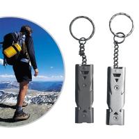 Llavero De Silbato Doble Tubo Alta Decibelio Portátil Para Supervivencia En Camping Y Emergencias Herramienta Multifuncional - details 2