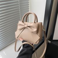 Bolso De Hombro Para Mujer De Cuero PU Sólido Bolso De Mochila Casual Para Comunicación Diaria Bolso De Correa Con Lazo Trendy - details 12