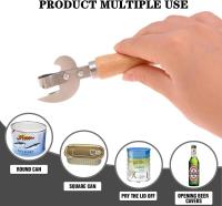 Abrepuertas Multifuncional De Acero Inoxidable Con Mango De Madera Adecuado Para Latas De Leche Evaporada Destornilladores Botellas De Cerveza Y Otras Latas - details 5