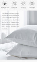 Almohada De Microfibra Suave Y Cómoda Evolon 100% Anti-Polvo Para Dormitorio Uso En Cama Estilo De Hotel 5 Estrellas Color Sólido - details 1