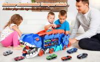 Nuevos Juguetes De Dinosaurios Transportistas Con Carril Deslizante Cuatro Buggy De Aleación Transformables Track Plegable Tyrannosaurus Regalos Para Niños - details 6