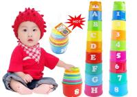 Juguete Educativo Para Bebés 9PCS Copas Arcoíris De Pila Con Formas Y Letras Mini Oso Juego De Pila Para Niños Y Niñas De 1 a 6 Años - details 0