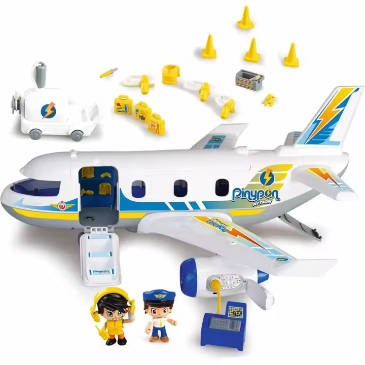Emergencia en el avión Pinypon Action con figura de piloto y mecánico pin y pon - 1