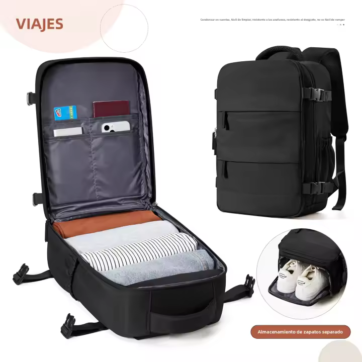 Mochila Ryanair 40x20x25 Para Equipaje De Mano De Viaje Casual Para Hombres Y Mujeres Con Compartment Para Laptop Material De Nylon - 1
