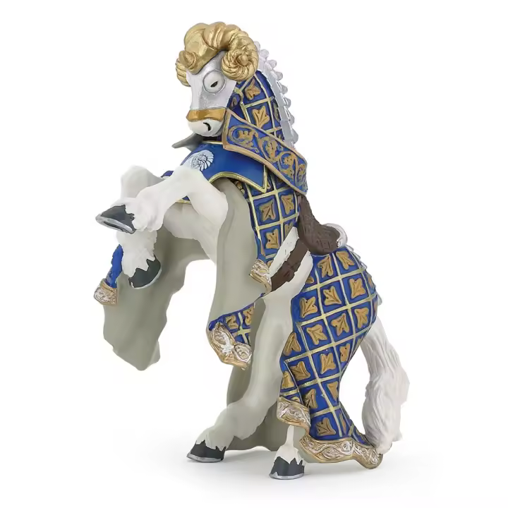 Figura caballo maestro de armas azul 14X6X9CM (Papo 39914) - 1