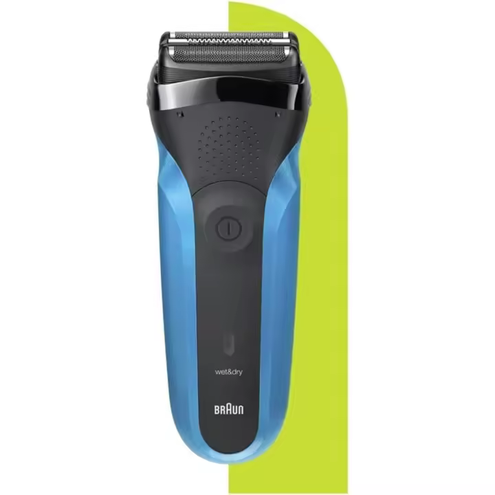 Braun - Afeitadora y Recortadora de Barba para Hombre - Series 3 310 Bt - Negro/Azul - 1