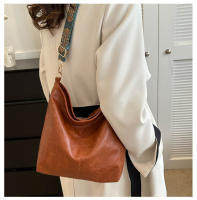Bolso De Hombro Grande Con Correa Geométrica Para Mujer Bolso Cruzado De Cuero PU Retro Capacidad Grande Para Compras Y Viajes - details 1