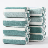 Toalla De Baño De Microfibra Absorbente Y Secado Rápido Con Rayas Suaves 1PCS Toalla Rectangular Máquina Lavable Para El Baño - details 3