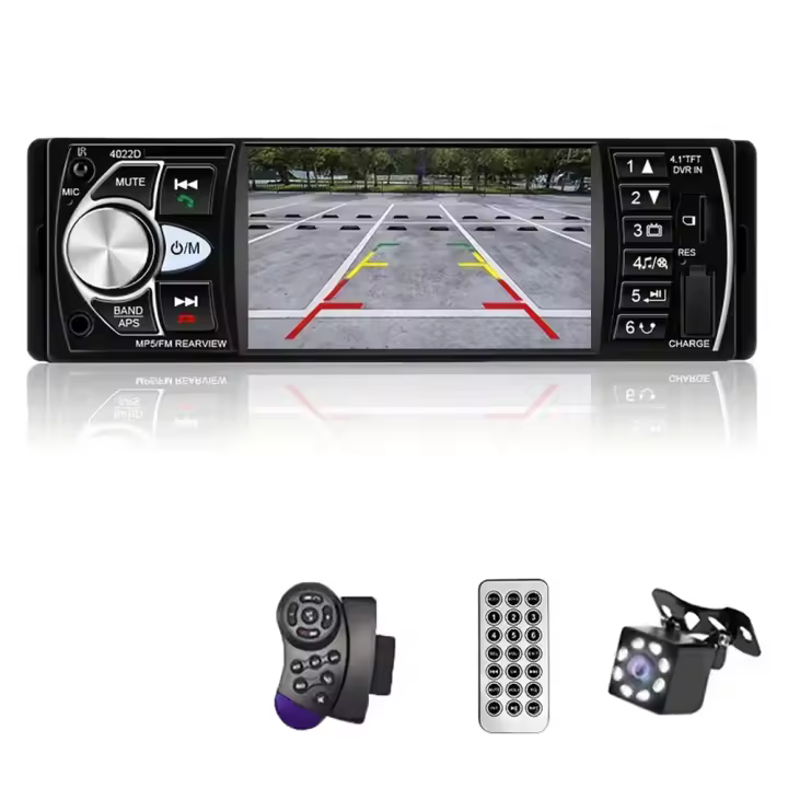 Sistema estéreo para coche de 4,1 pulgadas: 260.000 colores, sonido estéreo profundo, USB/SD, cámara trasera iluminada para muchos modelos. - 1