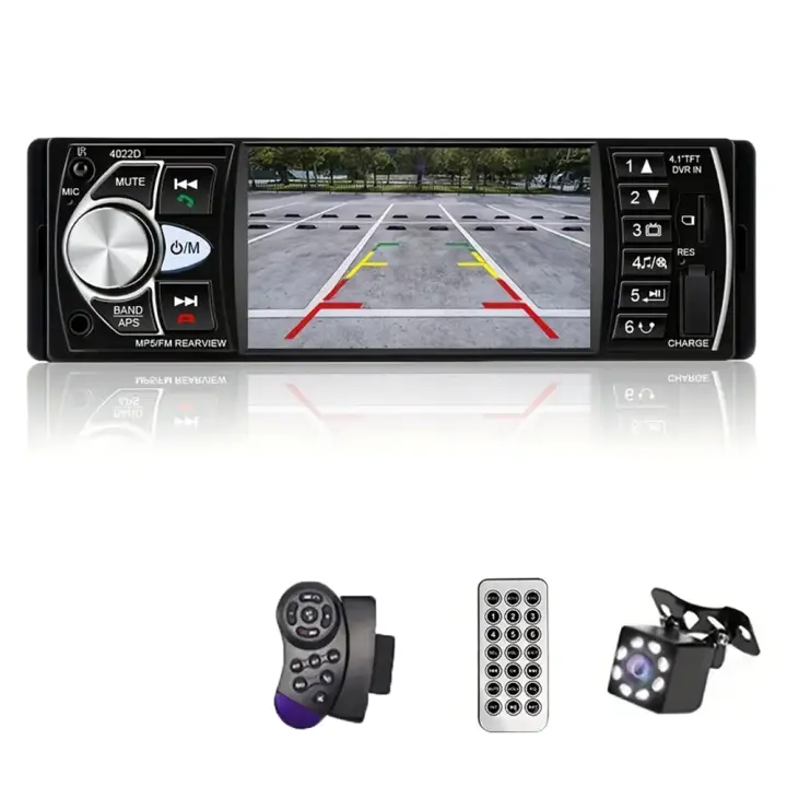 Sistema estéreo para coche de 4,1 pulgadas: 260.000 colores, sonido estéreo profundo, USB/SD, cámara trasera iluminada para muchos modelos. - 1