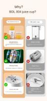 Máquina Eléctrica Inalámbrica Licuadora Portátil de Cocina para Hielo Anaranjado - details 3