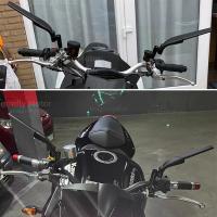 Espejo Retrovisor Lateral Universal Para Motocicleta Honda CB150R CB125R CB250R CB300R CB650R CB1000R CB650F Aluminio CNC Vidrio Transparente - details 5