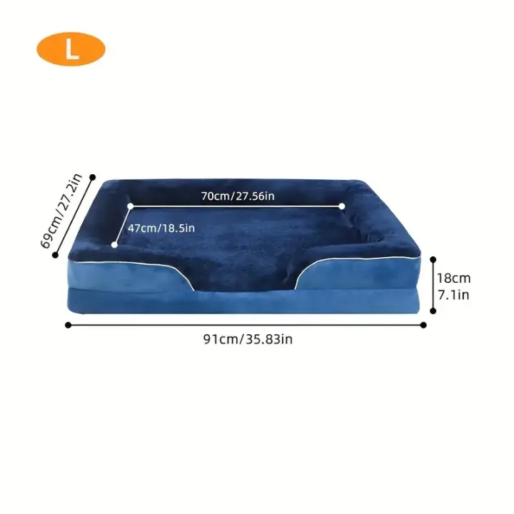Cama de espuma de Memoria para Perros with surface de Sherpa suave, sofá para mascotas with Laata lavable, Capa impermeable y Fondo antideslizante - 1