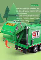 Camión De Basura a Escala 1:24 Con Sonido Y Luz Vehículo De Transporte De Ingeniería a Escala Juguete De Coche De Aleación Para Colección Y Regalos Verde Metal + Chasis De Plástico + Neumáticos De Goma - details 6