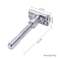 Ajustable Cuchilla De Afeitar De Doble Hoja En Aleación De Zinc Cinc Con 5 Hojas Cuchilla De Afeitar De Cromo Para Hombre Y Mujer Uso En Rostro Y Cuerpo - details 1
